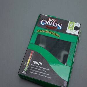 Hot Chillys Youth Midweight Bottom Tight Black Size L 1204